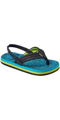 2024 Reef Toddler Little Ahi Flip Flops / Sandals CJ2840 - Blue Coral